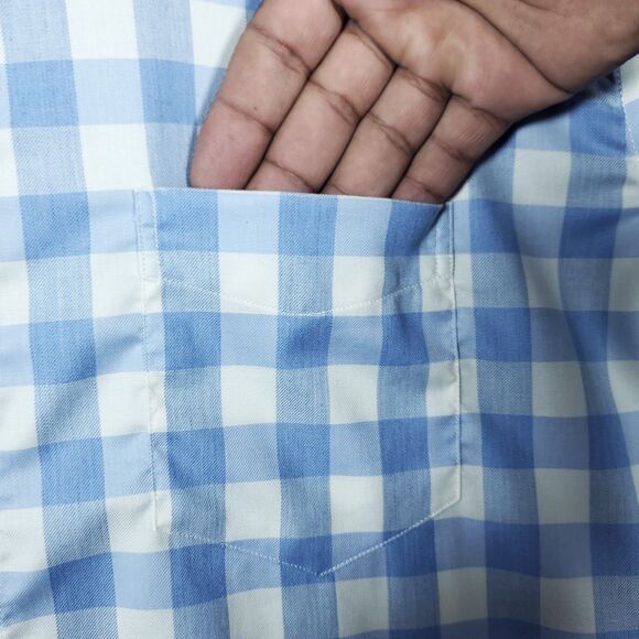 Twillory Shirt Mens XL Blue Plaid Untuckable Button Up Long Sleeve Tailored - Picture 7 of 16